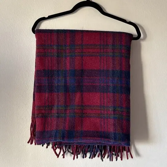 Vintage Pendleton Woolen Mills Blanket Throw Wool Plaid 52 X 68 Cabincore READ